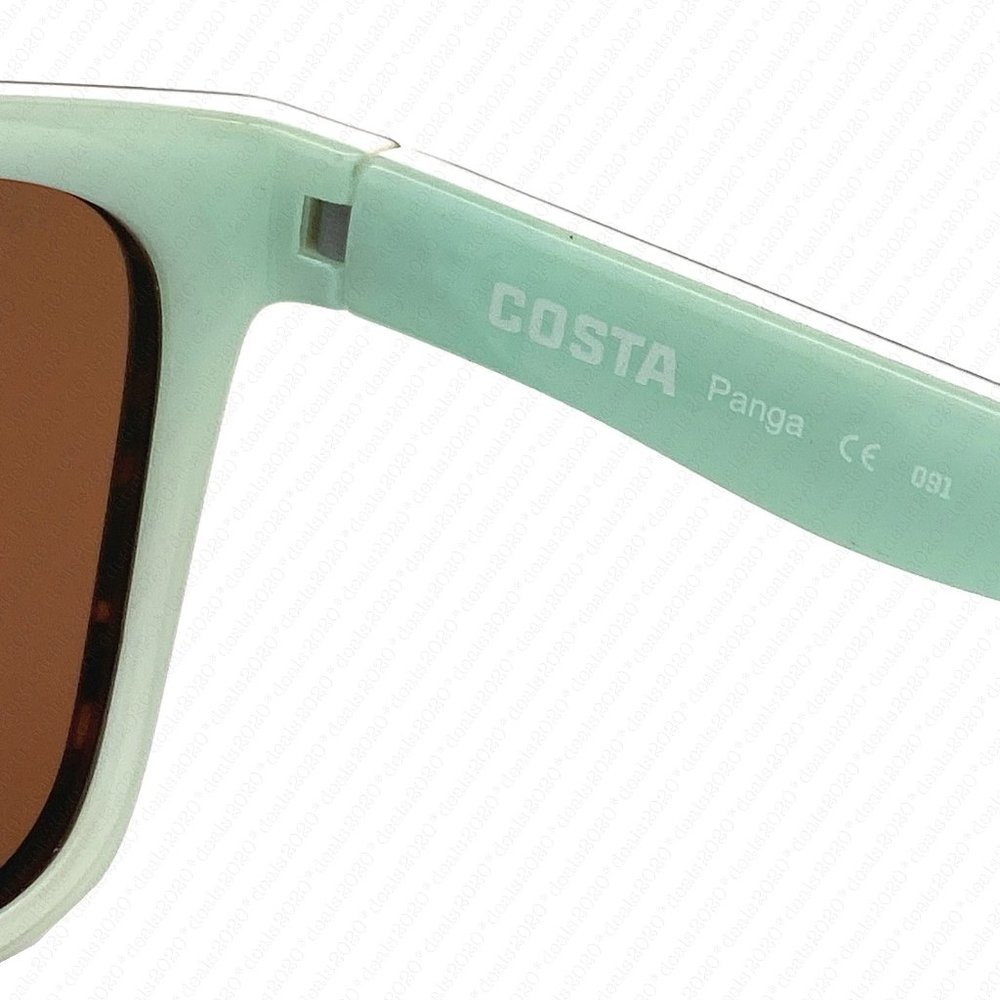 Costa Del Mar Panga 580P Shiny Tortoise White Seafoam Polarized Sunglasses - Picture 10 of 11